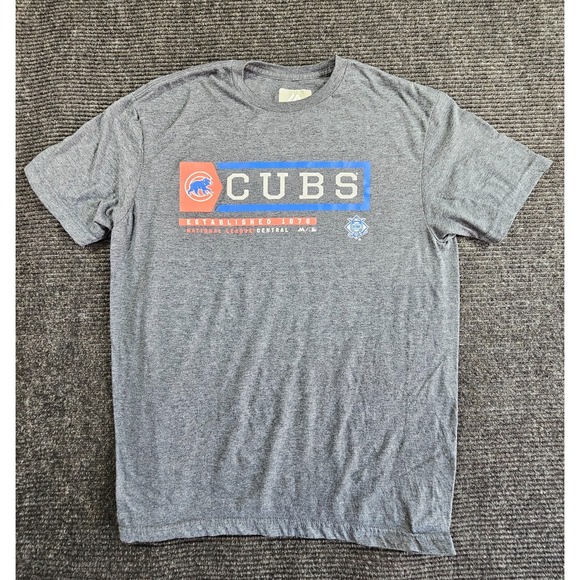 Majestic Other - Majestic T Shirt Mens L Heathered Gray Chicago Cubs Baseball MLB Graphic Print